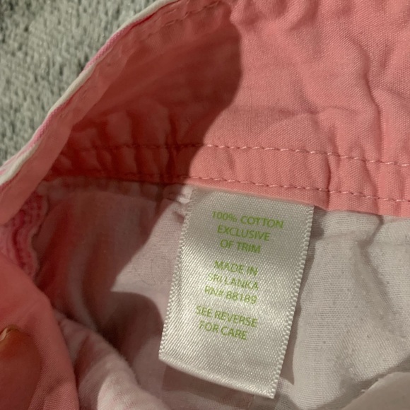 Lilly Pulitzer Pink & White Stripe Buttercup Shorts in Fancy Seersucker - Picture 6 of 6